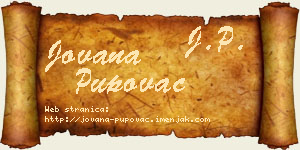 Jovana Pupovac vizit kartica